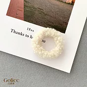 【Gulicc】髮圈 韓國羊羔絨捲毛髮圈 (白色)