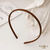 【Gulicc】髮箍 摩沙漠藍迪色百搭髮箍 (深咖啡)