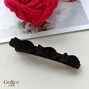 【Gulicc】髮夾 簡約輕奢側邊瀏海夾 (黑色)