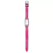Hermes 愛馬仕 Nantucket 短吻鱷魚皮革帶鑽女仕腕錶(桃/23mm)