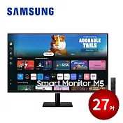 SAMSUNG 27吋智慧聯網螢幕 M5 S27DM502EC 黑色