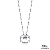 【點睛品】YuYu系列 15分 典雅線條 18K金鑽石項鍊
