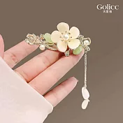 【Gulicc】髮夾 古典流蘇花朵 仙氣爆棚小抓夾 (精緻玉蘭)