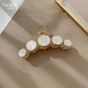 【Gulicc】髮夾 法式簡約貝殼抓夾  (氣質白)