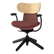 KOKUYO ingLIFE 日系機能人體工學辦公椅 (固定椅腳/有扶手)-磚紅