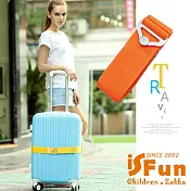 【iSFun】穩固旅行 行李箱彈力一字束帶打包帶/ 橘色
