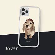 INJOYmall for iPhone 16/15/14/13/12/SE3 系列 奶油臘腸犬 透明防摔手機殼 iPhone 14 Pro (6.1)