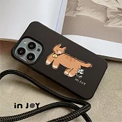 INJOYmall for iPhone 16/15/14/13/12/SE3 系列 後花園橘貓 二合一防摔背繩手機殼 iPhone 16 (6.1)