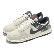 Nike 休閒鞋 Dunk Low Retro SE 男鞋 米白 灰 麂皮 斑駁 IB7720-110