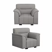 IDEA-簡約氣派方塊貓抓皮單人沙發/兩色可選(運費另計) 灰色