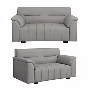 IDEA-簡約氣派方塊貓抓皮雙人沙發/兩色可選(運費另計) 灰色