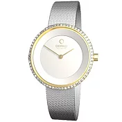 OBAKU 雅悅媛式晶鑽米蘭腕錶-白金