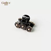 【Gulicc】髮夾 小香風 公主小抓夾 (黑色山茶花)
