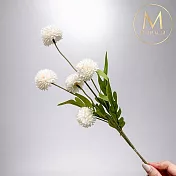 【Floral M】夏日繽紛圓舞曲氣質白乒乓菊仿真花花材（1入組）