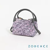 ZODENCE PAINTING進口真皮印象藝術手提斜背包  睡蓮紫
