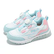 Fila 慢跑鞋 J814Z 大童 中童 小朋友 白 藍 旋鈕 氣墊 運動鞋 斐樂 3J814Z153
