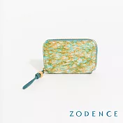 ZODENCE PAINTING進口真皮印象藝術卡片零錢包  鳶尾綠
