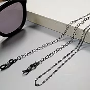 seoul show首爾秀 鏤空愛心圈兩用口罩掛繩鏈墨鏡平光眼鏡鍊老花近視防丟鍊  黑色