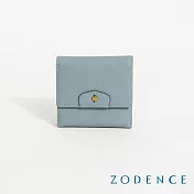 ZODENCE CUFF進口真皮袖釦設計三折短夾 漾藍