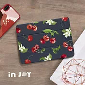 INJOYmall for iPad Air5/Air11/iPad10/iPad11/Pro11 系列 Smart cover皮革平板保護套 附筆槽 香甜櫻桃款 iPad 9(內側筆槽)