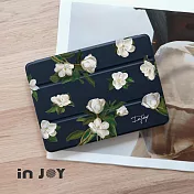 INJOYmall for iPad Air5/Air11/iPad10/iPad11/Pro11 系列 Smart cover皮革平板保護套 附筆槽 柔白香氛花朵款 iPad 11(A16)(內筆槽)