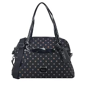 agnes b.水玉鐵牌波士頓旅行包(小)- 黑