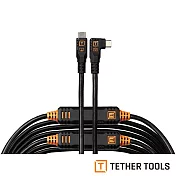 Tether Tools TetherPro Optima 10G USB-C 轉 USB-C 直角傳輸線 9.4m 公司貨 黑色
