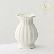 【Floral M】法式陶瓷露易絲緞面復古花瓶