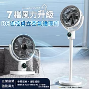 【APEX】10吋DC遙控桌立空氣循環扇 可調節高度 USB直插供電 無內鍵電池 (DC風扇 落地循環扇 遠端節能扇 渦流空氣循環扇 桌扇 USB風扇 循環扇 ) 白色