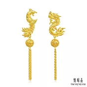 【點睛品】龍鳳繡球 婚嫁 黃金耳環_計價黃金(一對)