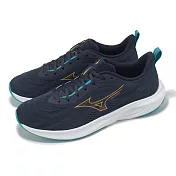 Mizuno 慢跑鞋 Enerzy Runnerz 2 男鞋 藍 金 緩衝 輕量 運動鞋 美津濃 K1GA2510-03 25.5cm NAVY/GOLD