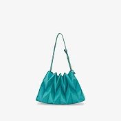 半月款設計｜Pavi studio 泰國新銳設計師.時尚W純色包.簡約設計.大容量.真皮背帶.摺疊肩背包.100%總代理 淡海綠