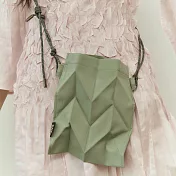 輕巧迷你款設計|Pavi studio 泰國新銳設計師.時尚W純色包.簡約設計.真皮背帶.摺疊肩背包.100%總代理 薄荷綠