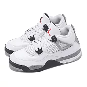 Nike 休閒鞋 Air Jordan 4 Retro PS 中童 童鞋 AJ4 白水泥 IB4388-100