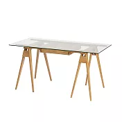 Design House Stockholm Arco 木構工作桌 （大、原木、玻璃桌面）