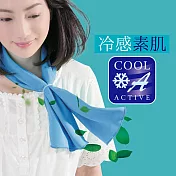 日本 SUNFAMILY ECO COOL 瞬間降溫冷感涼巾  藍色