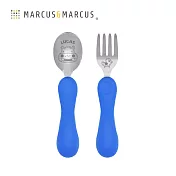 【MARCUS＆MARCUS】兒童防滑易握學習叉匙組含盒-河馬