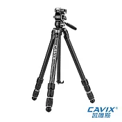 CAVIX LV-254C 閃電豹快控碳纖維油壓攝像腳架套組(黑色)
