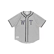Wtaps SS25 League / Ss / Cotton. Twill Gray 灰色 短袖 棒球襯衫 251TQDT-SHM09 M 。