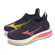Mizuno 慢跑鞋 Neo Zen 男鞋 藍 橘 緩衝 路跑 運動鞋 美津濃 J1GC2591-55 28.5cm BLUE/ORANGE/WHITE