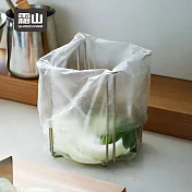 【日本霜山】304不鏽鋼折疊式垃圾袋架/瀝水杯架