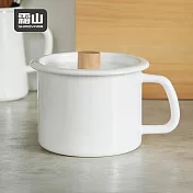 【日本霜山】圓形琺瑯保鮮罐(附蓋/附把手)-1.4L