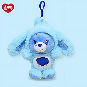【Care Bears】美國彩虹熊愛心熊長耳兔系列正版授權毛絨玩偶吊飾(女兒女友生日交換聖誕禮物) 天空藍