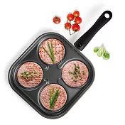 《EXCELSA》Discocook 4格不沾平底鍋(凸紋26cm) | 平煎鍋 多格平底鍋 多格煎鍋 造型煎鍋