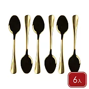 《EXCELSA》Gold不鏽鋼咖啡匙6入(金) | 點心匙 攪拌匙 茶匙 下午茶餐具