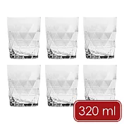 《EXCELSA》Luxor玻璃杯6入(菱紋320ml) | 水杯 茶杯 咖啡杯 酒杯