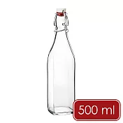 《EXCELSA》扣式密封玻璃水瓶(白500ml) | 冷水壺