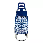 《EXCELSA》Boheme blue購物菜籃車 | 菜籃車 買菜車 推車 - 波西米亞藍38L