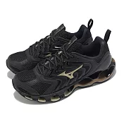 Mizuno 慢跑鞋 Wave Prophecy 14S 男鞋 女鞋 黑 金 輕量 彈力 運動鞋 美津濃 J1GC2583-81 26cm BLACK/GOLD