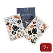 《Rex LONDON》兒童紋身貼紙2入 | 紋身貼紙 派對扮裝 小朋友紋身 - 海盜